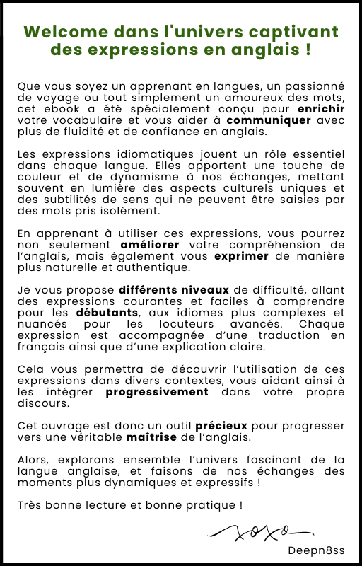KIT D'ANGLAIS